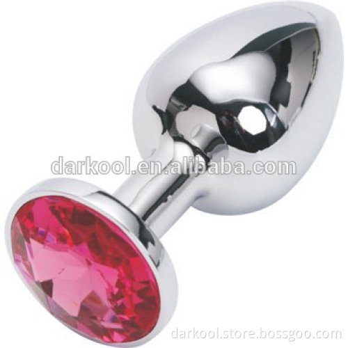 N002/Medium Male Masturbation Stainless Steel Jewelry Plug Anal Toy